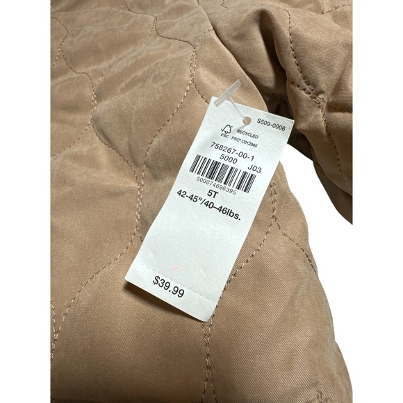 NWT Old Navy Reversible Quilted Sherpa Lined Jacket Snap Front Toddler Size 5T - Picture 4 of 4